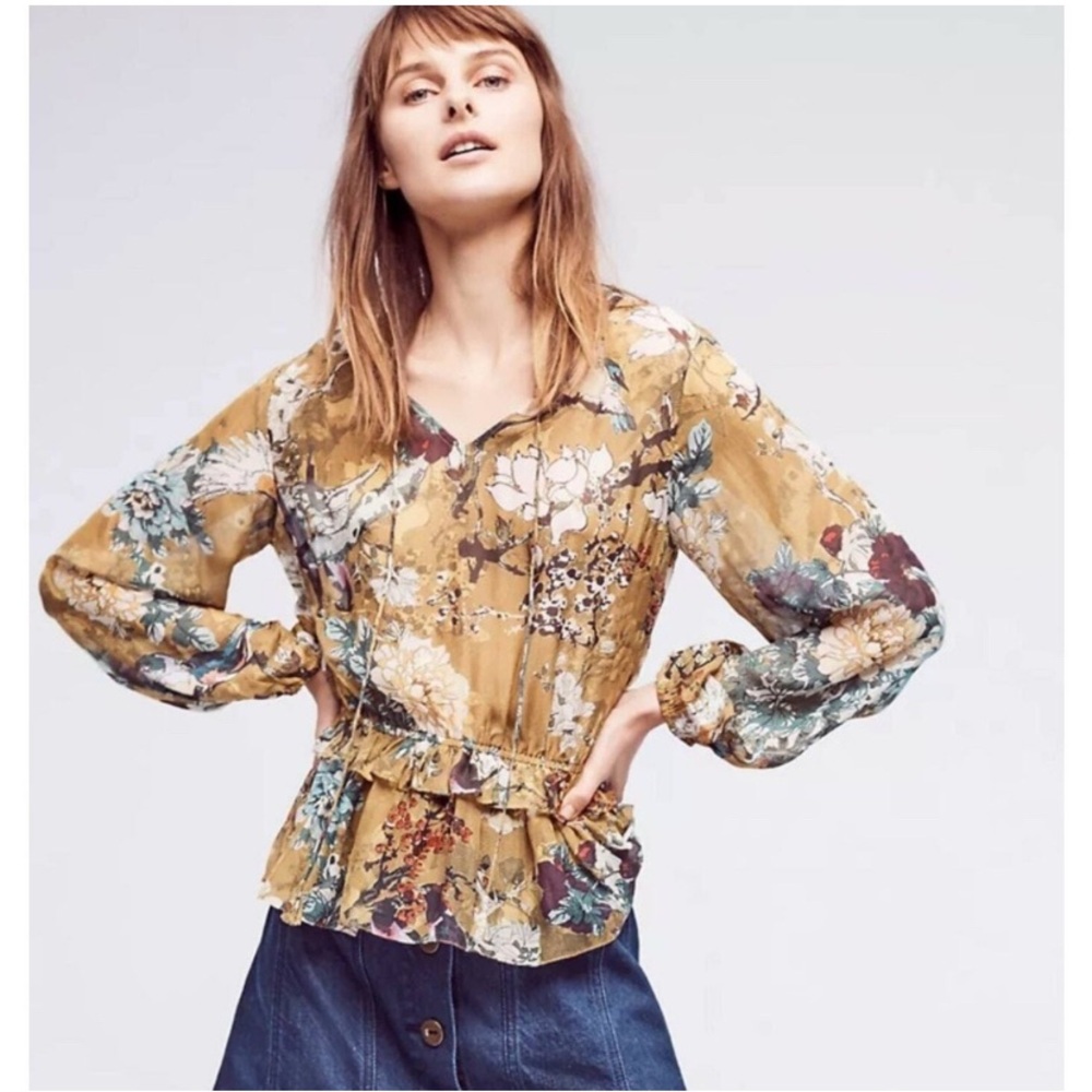 HEMANT AND NANDITA Keystone Silk Blouse S.